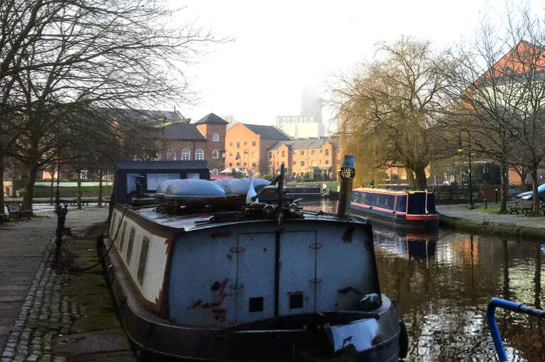 A barge on the canal in Castlefield