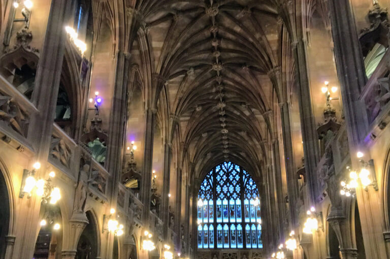 The roof inside the stunning John Rylands Library